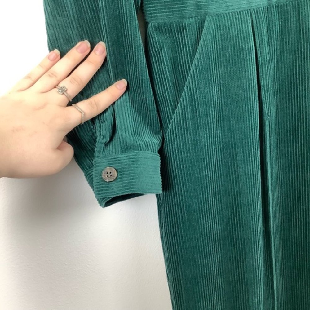 Whistles Corduroy Jumpsuit In Dark Green Gem